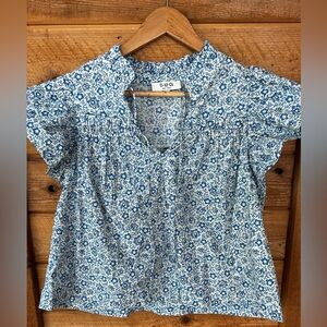 Sea New York Blue Floral Blouse